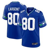 Seattle Seahawks Steve Largent Royal Throwback Retired Player Game Jersey