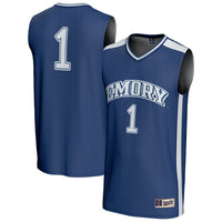 #1 Emory Eagles Lightweight Collegiate Basketball Fashion Jersey - Blue