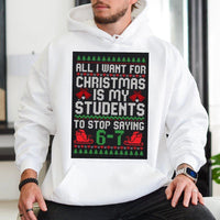 Adorable Math Teacher Sweatshirt, Humorous Math Teacher Christmas Hoodie, School Educator Holiday Pullover, Winter Math Teacher Hooded Sweatshirt