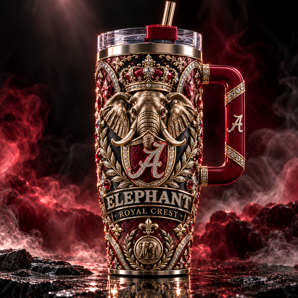 Crimson Crest - ALA Elephant Regalia in Gold and Jewel Detail - main