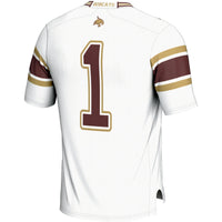 #1 Texas State Bobcats Endzone Football Jersey - White
