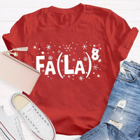 Humorous Holiday Math Graphic Shirt, Fa La La Equation Christmas Math Teacher T-Shirt, Retro Xmas Teacher Tee, Winter Math Lover Present Shirt