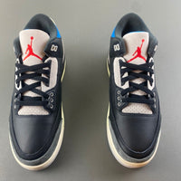 Low Top Sneakers, Blue Black Red Gray Colorway, Lace Up Design, Casual Gift for Sneaker Fans
