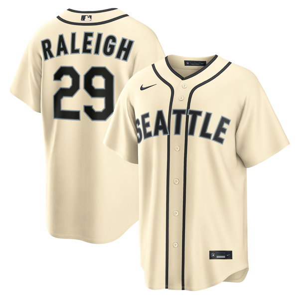 Seattle Mariners Cal Raleigh Cream Alternate Replica Jersey