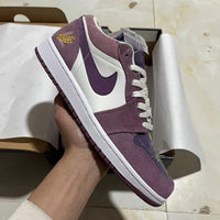 Low Top Sneakers, Purple Colorway, Lace Up Design, Casual Gift for Sneaker Fans