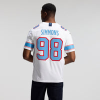 Tennessee Titans Jeffery Simmons White Stitched Limited Jersey