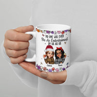 Entertained by Us Coffee Mug, Humorous Best Friend Mug, Adorable Sister BFF Ceramic Mug, Hilarious Friendship Tea Cup, Christmas Present for Women