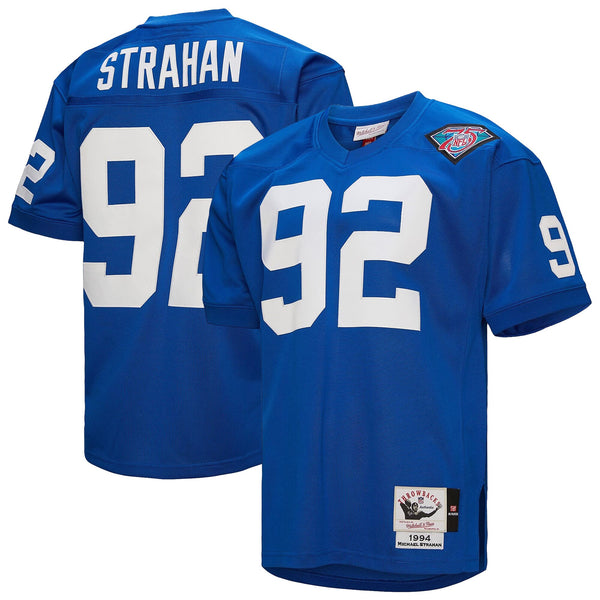 New York Giants 1994 Michael Strahan Royal Authentic Throwback Retired Player Jersey