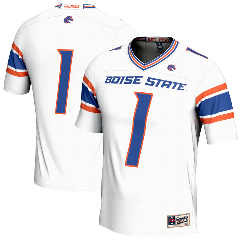 Boise State Broncos Collegiate Football Lightweight Fashion Jersey - White