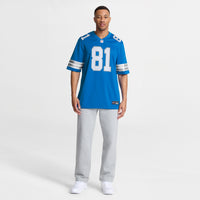 Detroit Lions Calvin Johnson Blue Team Retired Game Jersey