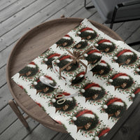 Holly Christmas Gift Wrap, Watercolor Reindeer Antlers Wrapping Paper, Festive Winter Botanical Wrapping Paper, Holiday Gift Wrap Roll