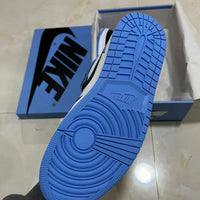 High Top Sneakers, Blue White Colorway, Lace Up Design, Casual Gift for Sneaker Fans