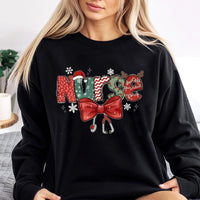 Festive Stethoscope Bow Sweatshirt, Christmas Nurse Sweatshirt, Holiday RN Crewneck, Nursing Student Sweater, Medical Christmas Pullover