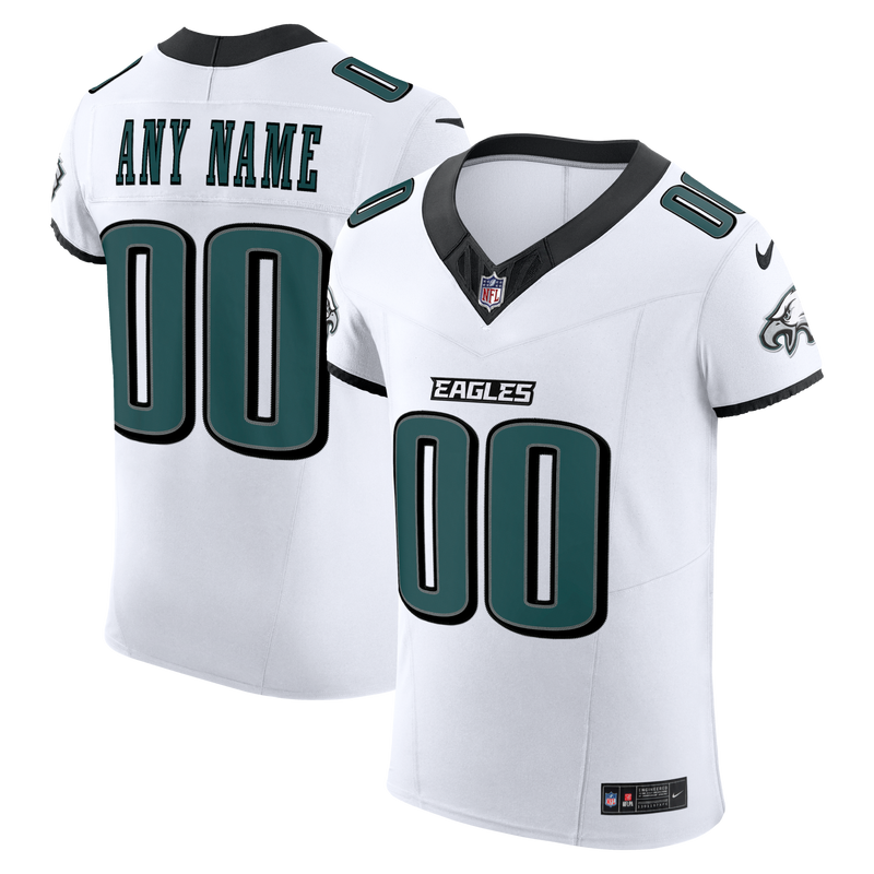 Philadelphia Eagles White Elite Custom Jersey