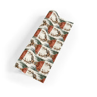 Adorable Deer in Red Sweater Gift Wrap, Watercolor Reindeer Wrapping Paper, Winter Holiday Present Paper, Christmas Gift Wrapping Paper Roll