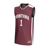 #1 Montana Grizzlies Lightweight Basketball Fashion Jersey - Maroon