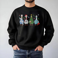 Humorous Goose Holiday Crewneck, Christmas Nurse Sweatshirt, Adorable RN Medical Sweater, Nursing Student Pullover, Doctor Hospital Present