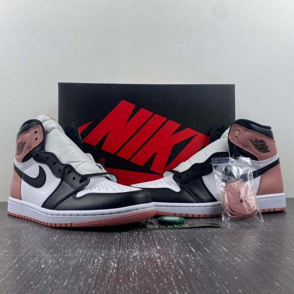 Retro High Top Sneakers, White Black Pink Colorway, Lace Up Design, Casual Gift for Sneaker Fans