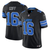 Detroit Lions Jared Goff Black Alternate Stitched Limited Jersey