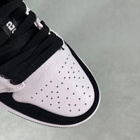 Low Top Sneakers, White Black Colorway, Lace Up Design, Casual Gift for Sneaker Fans