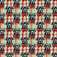 Plaid Dog Gift Wrap, Cane Corso Christmas Wrapping Paper, Festive Puppy Present Wrap, Holiday Cane Corso Lover Present Packaging Paper Roll