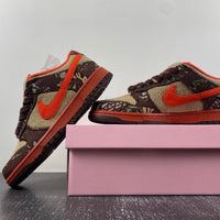 Low Top Sneakers, Beige Orange Colorway, Lace Up Design, Casual Gift for Sneaker Fans
