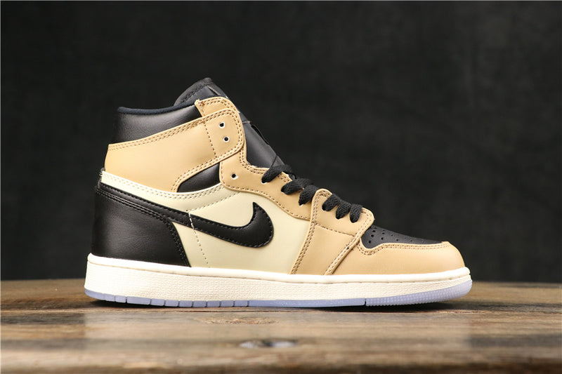 Sneakers, Beige Black Colorway, Lace Up Design, Casual Gift for Sneaker Fans