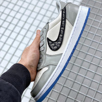 Low Top Sneakers, Gray White Colorway, Lace Up Design, Casual Gift for Sneaker Fans