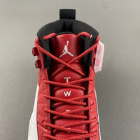 Low Top Sneakers, White Red Colorway, Leather Footwear, Lace Up Design, Casual Gift for Sneaker Fans