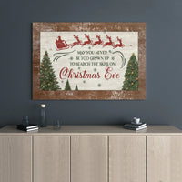 Christmas Wall Art Canvas, Santa Sleigh Rustic Canvas Print, Holiday Sign Canvas Decor, Winter Farmhouse Canvas, Xmas Family Home Decor