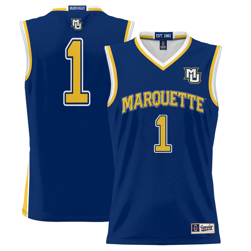 #1 Marquette Golden Eagles Lightweight Basketball Jersey - Navy