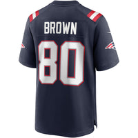 New England Patriots Troy Brown Navy Game Retired Player Jersey