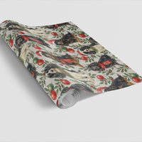 Holly Paws Dog Breed Holiday Gift Wrap Roll, Cocker Spaniel Christmas Wrapping Paper, Festive Puppy Present Paper, Dog Lover Xmas Gift Wrap