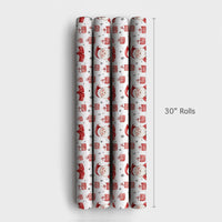 Camera Christmas Gift Wrap, Photographer Santa Wrapping Paper, Watercolor Santa Photography Wrapping Paper, Holiday Camera Gift Wrap