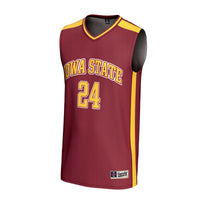 #24 Iowa State Cyclones Lightweight Collegiate Basketball Fashion Jersey - Cardinal