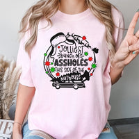 Humorous Christmas Quote Shirt, Jolliest Bunch of Assholes Shirt, Retro Holiday Graphic Tee, Humorous Xmas T-Shirt, Christmas Vacation Fan Present