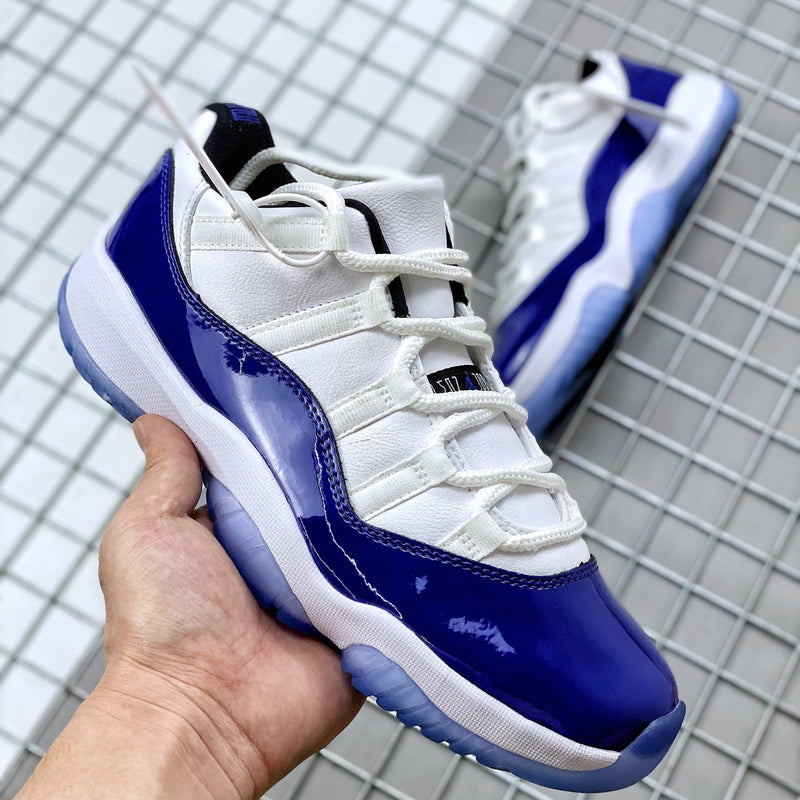 Low Top Sneakers, Blue White Colorway, Lace Up Design, Casual Gift for Sneaker Fans