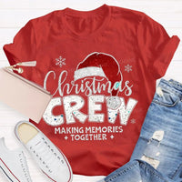 Making Memories Together Tee, Christmas Crew Shirt, Holiday Santa Hat Graphic T-Shirt, Matching Family Christmas Shirt, Group Holiday Tee