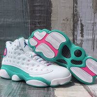 Sneakers, Mint Green White Colorway, Lace Up Design, Casual Gift for Sneaker Fans