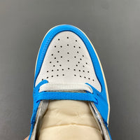 High Top Sneakers, Blue White Colorway, Lace Up Design, Casual Gift for Sneaker Fans