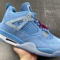 Retro Sneakers, Blue Colorway, Leather Footwear, Lace Up Design, Casual Gift for Sneaker Fans