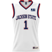 #1 Jackson State Tigers Lightweight Basketball Jersey - White