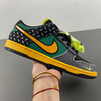 Low Top Sneakers, Black Red Green Pink Colorway, Mismatched Colorway, Lace Up Design, Casual Gift for Sneaker Fans