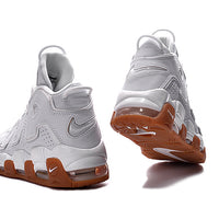 Sneakers, White Brown Colorway, Lace Up Design, Casual Gift for Sneaker Fans