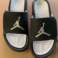 Slides, Black Gray Colorway, Slip On Design, Casual Gift for Shoe Lovers