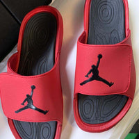 Slides, Black Red Colorway, Slip On Design, Casual Gift for Shoe Lovers