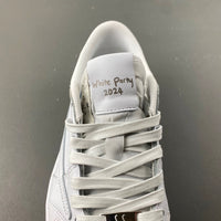 Low Top Sneakers, White Colorway, Reverse Hook Design, Lace Up Design, Casual Gift for Sneaker Fans