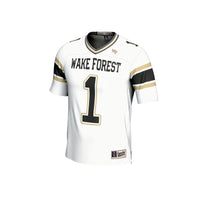#1 Wake Forest Demon Deacons Lightweight Football Fashion Jersey - White