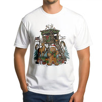Humorous Christmas Deer Hunter Shirt, Gingerbread Man Hunting T-Shirt, Holiday Buck Hunting Tee, Winter Outdoors Graphic Shirt, Hunter Present