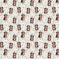 Festive Winter Puppy Gift Wrap, Bernese Mountain Dog Christmas Wrapping Paper, Bernese in the Snow Wrapping Paper, Holiday Pet Gift Wrap